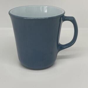 Vintage Pyrex Slate Blue Milk Glass 8 Oz D Handle Coffee Cup Mug